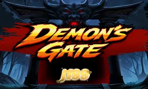 Demon's Gate slot game interface showcasing dark fantasy theme and glowing symbols.